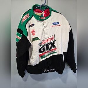 Vintage John Hamilton Collection John Force Racing Castrol GTX Racing Jacket XL